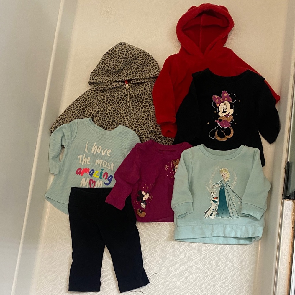 6 month girls bundle lot of name brand long sleeves and pants